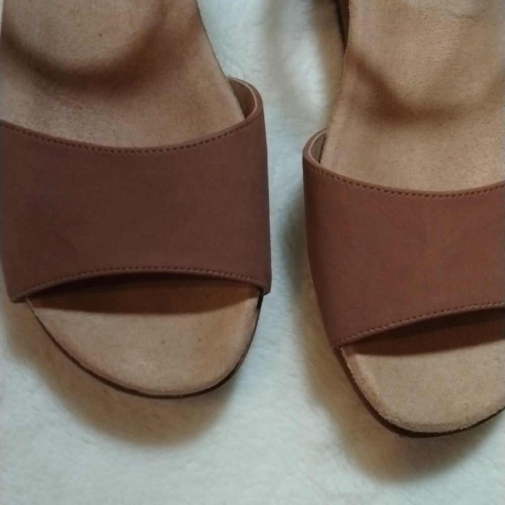Giani Bernini cognac wedge sz 7 - Picture 2 of 7